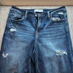 Flying Monkey Women's Ripped Denim Jeans Baggy Wide Leg